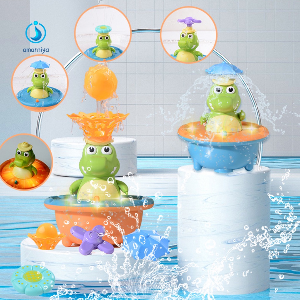Đồ Chơi Cá Sấu Phun Nước Có Hiệu Ứng Đèn Cho Bé Khi Tắm