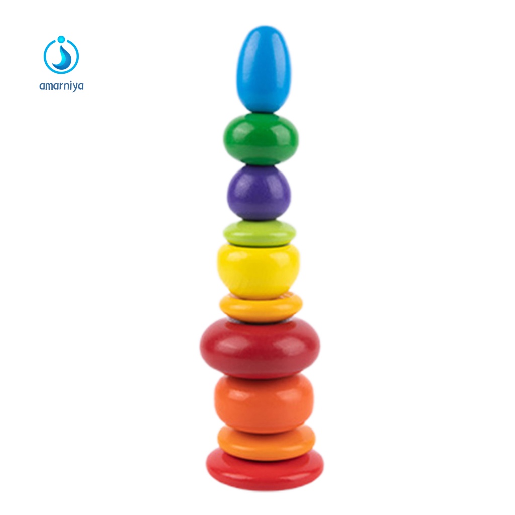 Bộ 10 Khối Đá Xếp Chồng Lên Nhau Giáo Dục Sớm Cho Bé