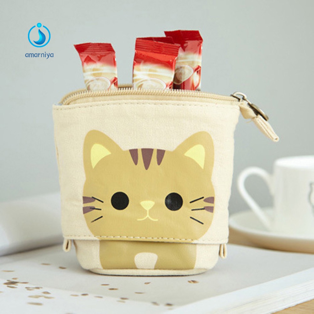 (Shop Amart) Túi Đựng Bút Hình Mèo Dễ Thương