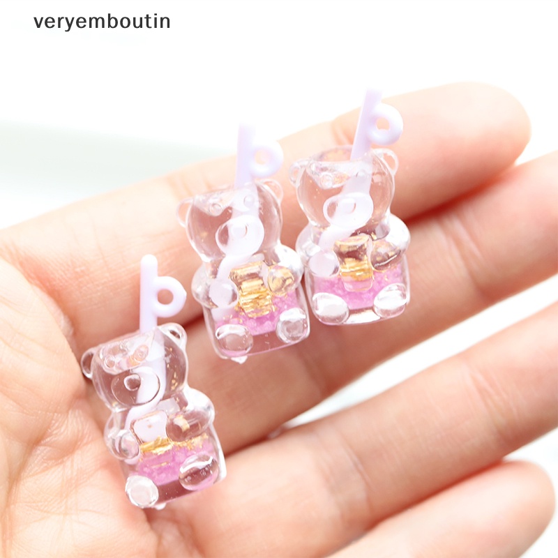 Set 2 Ống Hút Hình Gấu Nhỏ Màu Dạ Quang DIY Trang Trí Nghệ Thuật Crafg