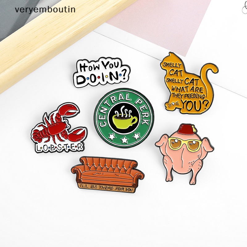 Ghim Cài Áo Hình Con Tôm Hùm Thổ Nhĩ Kỳ in Friends How You Doin Tráng Men Tùy Chỉnh Làm Quà Tặng Trang Sức