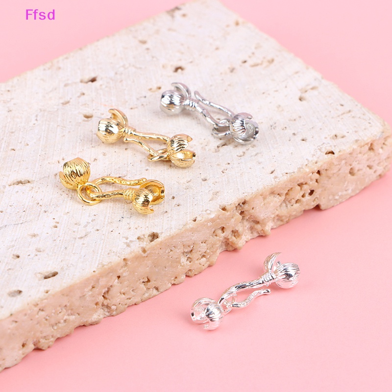 {Ffsd} Set 5 Móc Kẹp Nối Bud Bằng Đồng Thau Màu Vàng Cho Trang Sức Findings * Bán Chạy