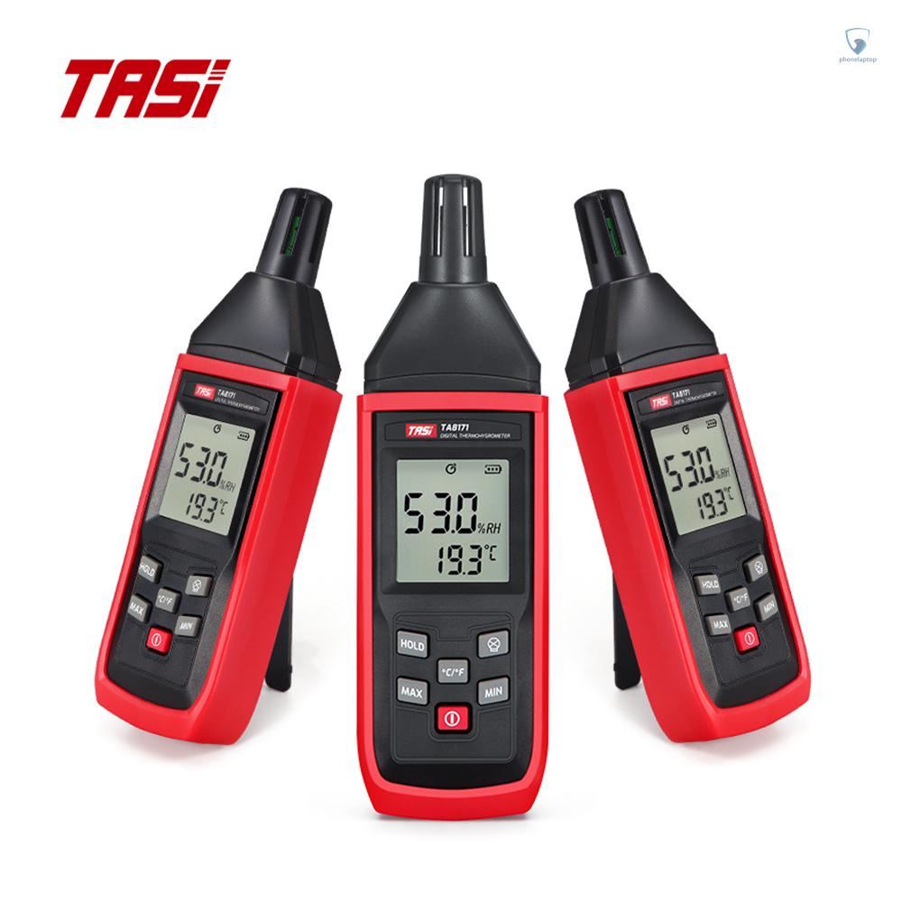 Đồng Hồ Đo Nhiệt Độ Và Độ Ẩm TASI TA8171 10°C~50°C Rh ~ 98% RH Có Đèn Nền LCD Nền °C/°F Thiết Bị Chuyển Đổi Conversion Conversion Conray