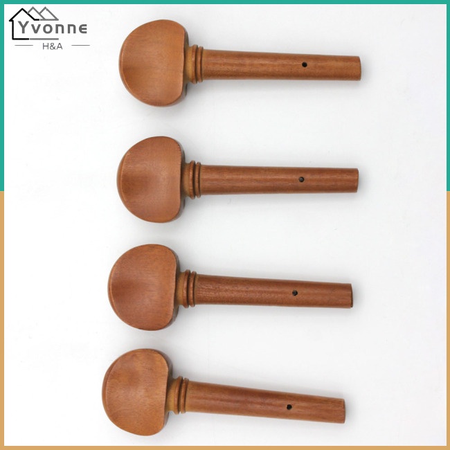 One Set 4 Chốt Chỉnh Dây Đàn Violin Bằng Gỗ Kích Thước 4 / 4