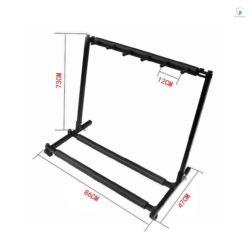 Giá Đỡ 5 Giá Đỡ Trưng Bày Đàn Guitar Cổ Điển / Điện / Bass Có Thể Gấp Gọn Đa Năng