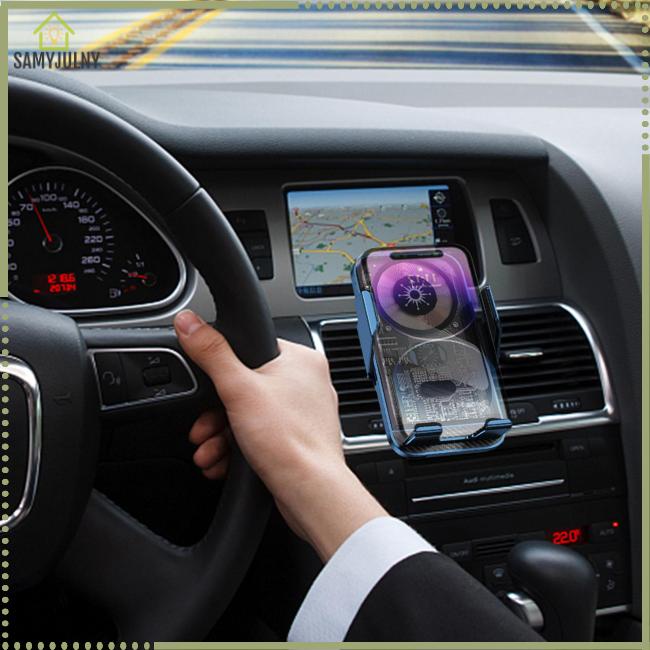 Giá Đỡ Điện Thoại Kiêm Sạc Không Dây Cảm Biến Hồng Ngoại Tự Động Cho Xe Hơi