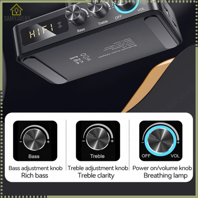 Thiết Bị Chuyển Đổi Âm Thanh Không Dây Kết Nối Bluetooth 5.1 Rca 1200mah 3.5mm