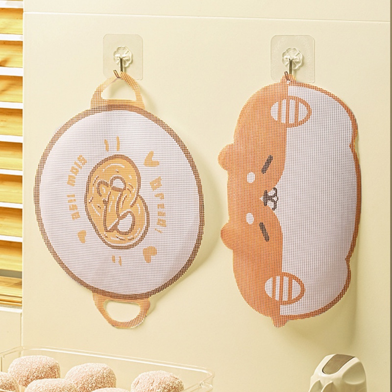 Tấm Lót Hấp Bánh Bao Bằng Silicon Chịu Nhiệt Tái Sử Dụng Được Hình Chó Shiba Inu Hoạt Hình Dễ Thương Cho Nhà