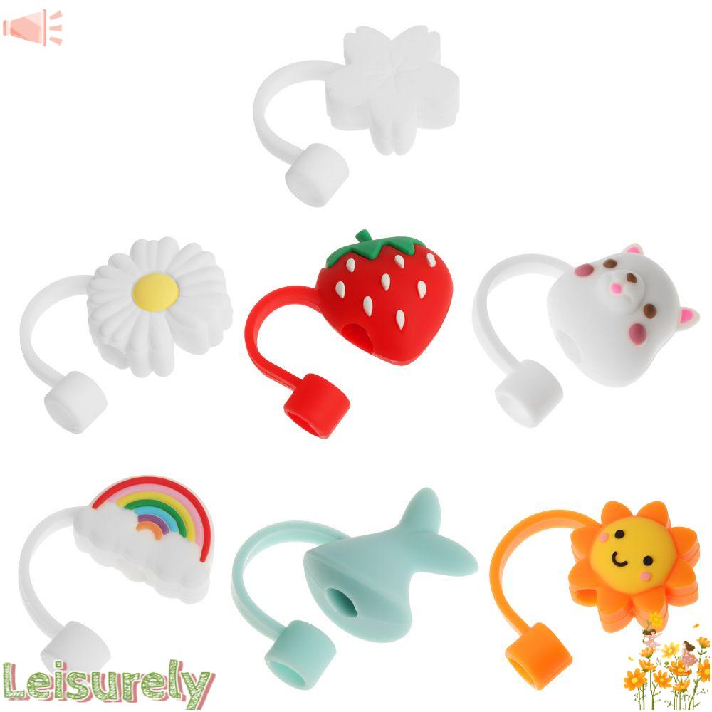 Nắp Đậy Ống Hút Bằng Silicon Chống Bụi Thiết Kế Hoạt Hình Dễ Thương