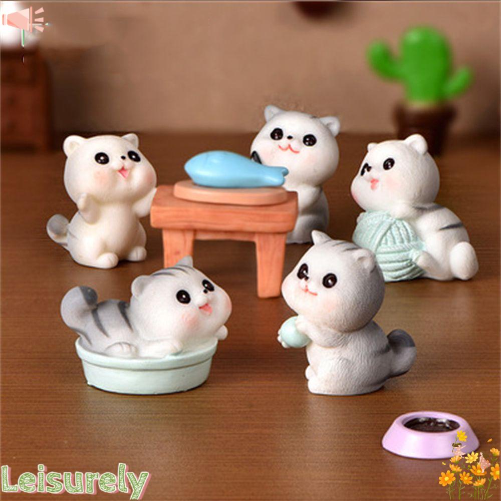 Mô hình chú mèo mini bằng resin độc lạ dùng cho trang trí nhà búp bê / tiểu cảnh DIY