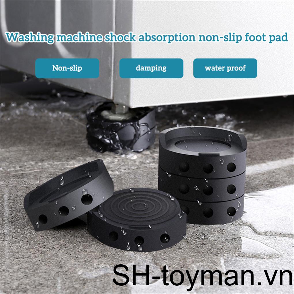 Bộ 4 Miếng Đệm Cao Su Chống Rung Chống Trượt Hỗ Trợ Giảm Tiếng Ồn Cho Máy Giặt Đứng