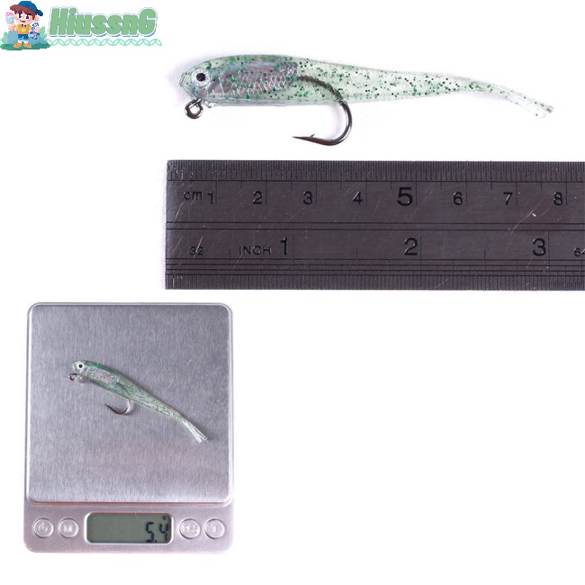 Mồi Giả Câu Cá Mềm 7cm / 5.5g Mắt 3d Phát Quang