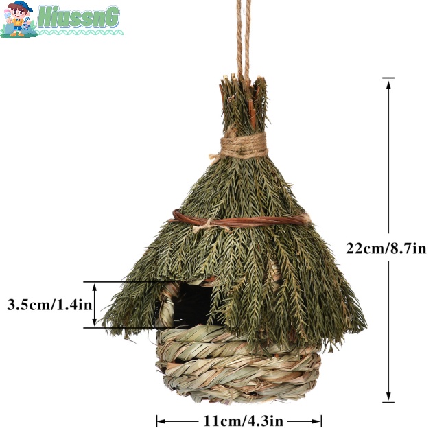 Tổ Chim Bằng Cỏ Tự Nhiên Có Dây Treo Đa Năng Tiện Dụng