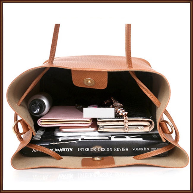 Set 4 Túi Xách + Ví Cầm Tay Thời Trang Cho Nữ