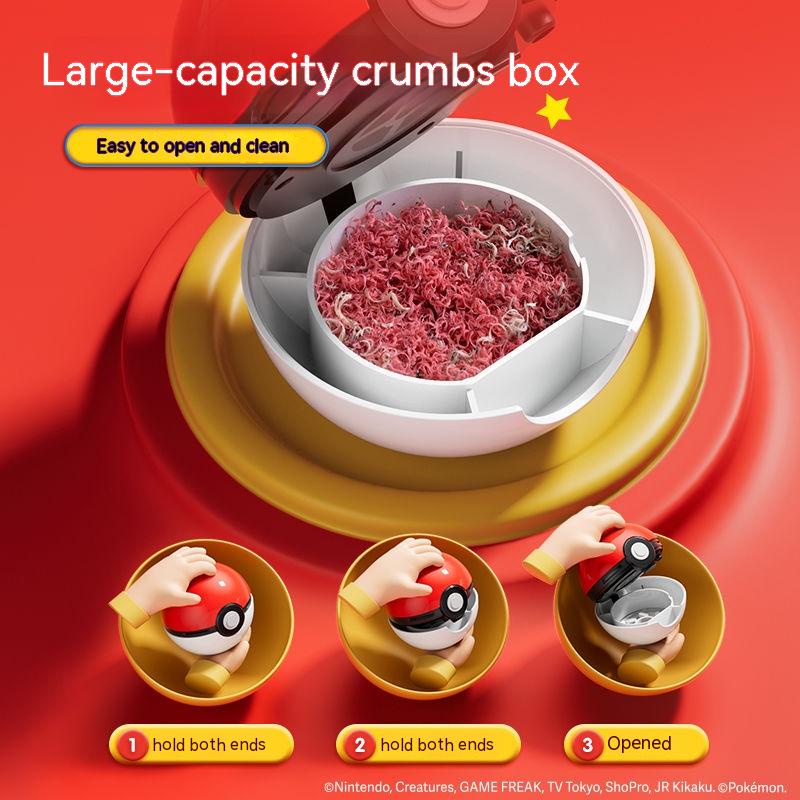 Máy Hút Bụi Để Bàn Làm Sạch Cho Học Sinh / Bàn Phím / Crumbs / Bút Chì Hình Quả Bóng Pokemon Poke Ball QQWA