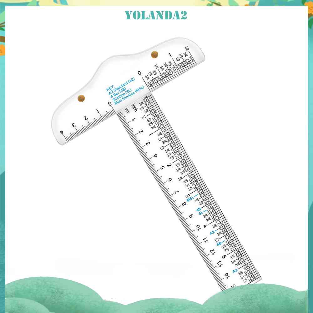 Thước Đo Hình Chữ T 6 Inch Bằng Acrylic Cao Cấp