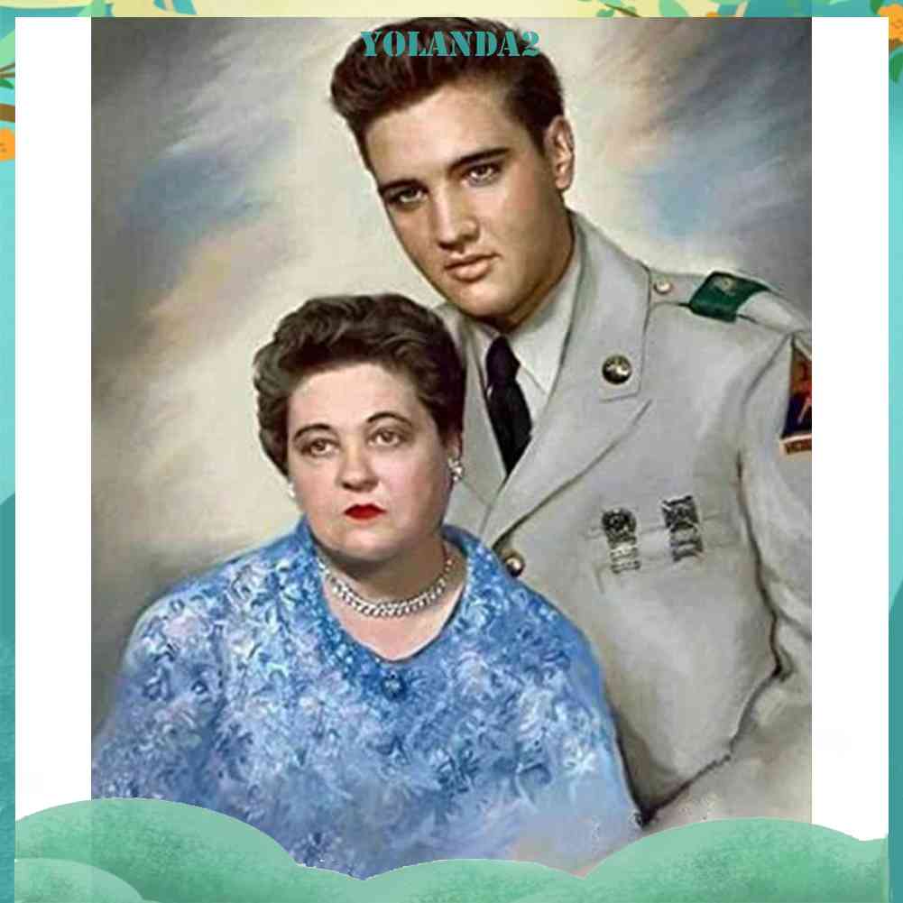 Bộ Tranh Đính Đá 5D Toàn Diện Họa Tiết Elvis Presley Độc Đáo DIY Dùng Trang Trí Nhà Cửa