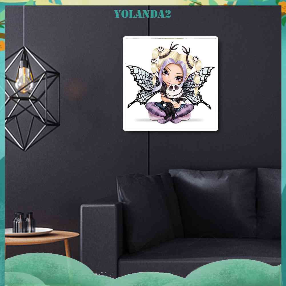 Bộ Tranh Đính Đá 5D Tự Làm Toàn Diện Hình Búp Bê Mắt To Trang Trí Nhà Cửa