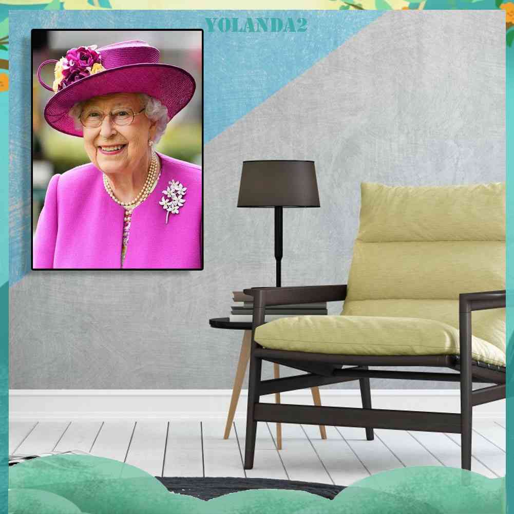 Bộ Tranh Đính Đá 5D Toàn Diện Họa Tiết Hoàng Hậu Anh Quốc Độc Đáo DIY Dùng Trang Trí