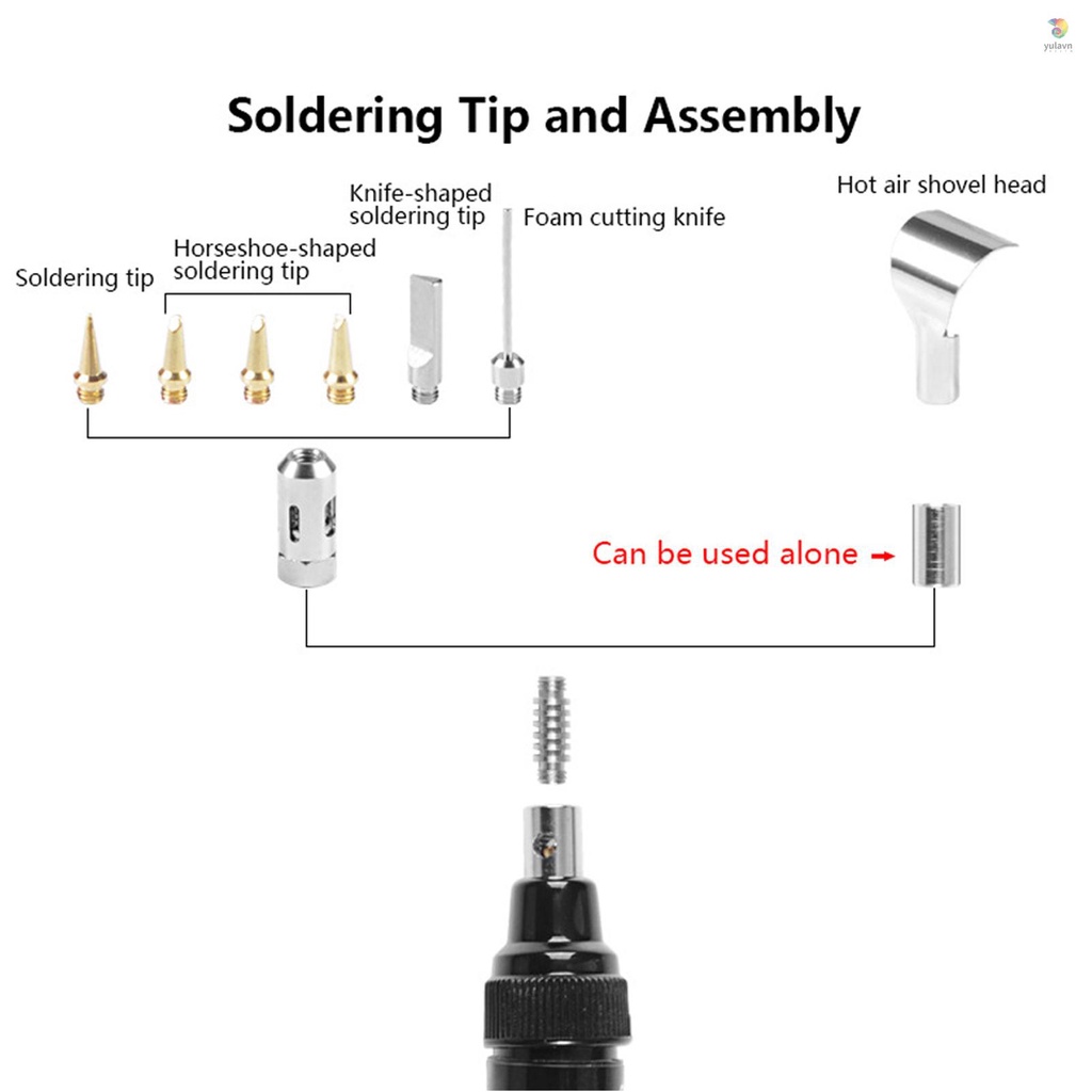 Mỏ Hàn Khí Bằng Sắt T-100 Đa Năng Có Thể Điều Chỉnh Nhiệt Độ