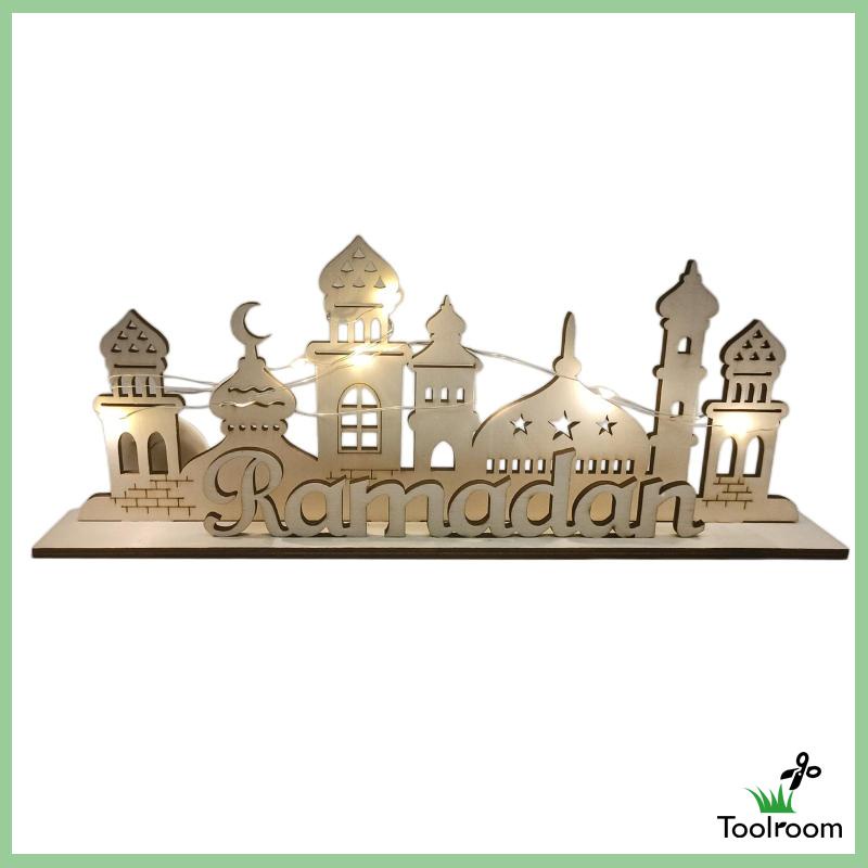 Phụ Kiện Trang Trí Bằng Gỗ Thủ Công Hình Eid Ramadan