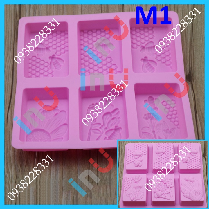 HCM - Khuôn silicon làm xà bông Handmade nhiều mẫu tổ ong , vintage , cây cổ thụ BSI