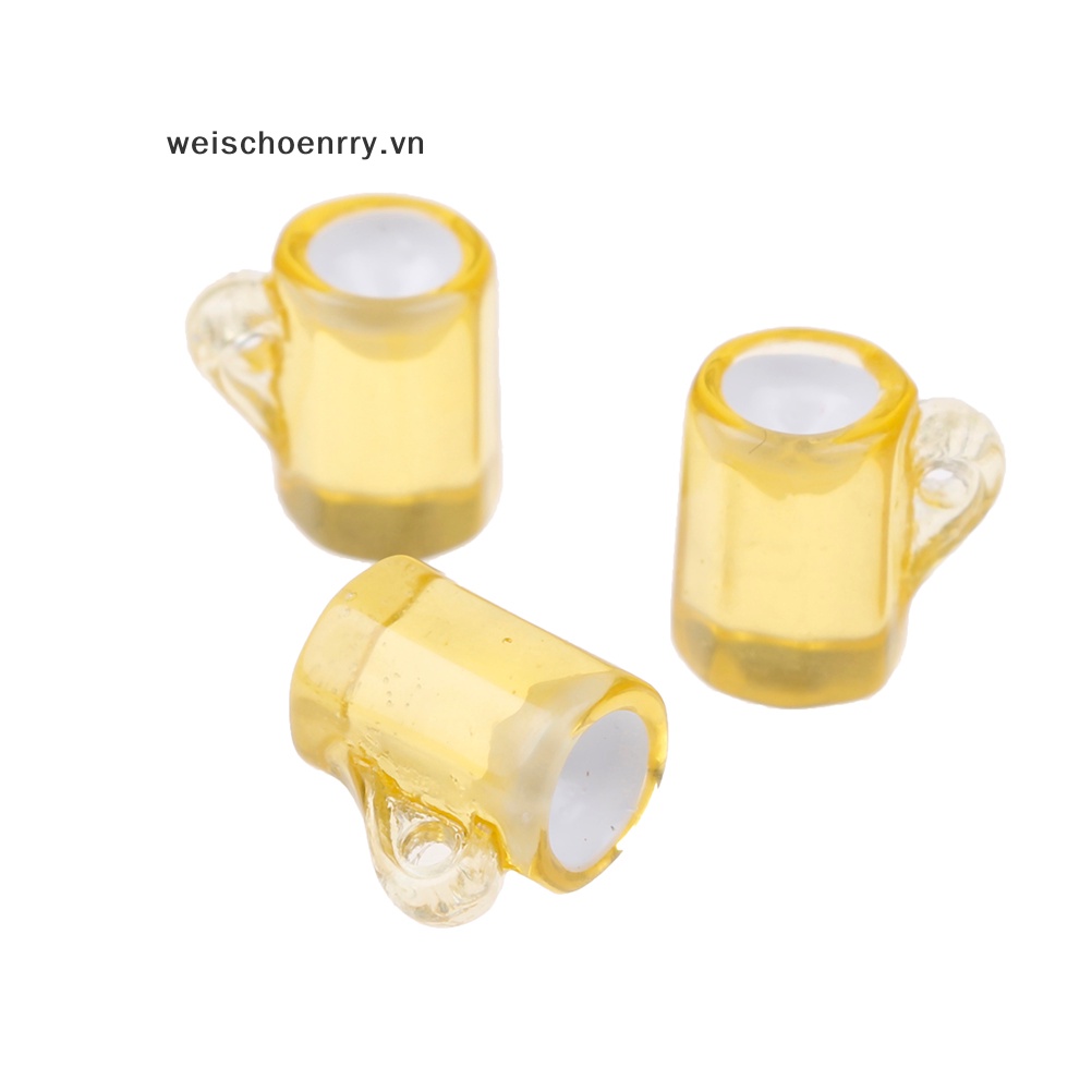 Set 3 Mô Hình Ly Bia Bằng Nhựa Dùng Để Trang Trí Nhà Búp Bê