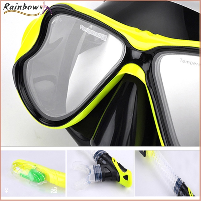 Bộ Kính Bơi Silicone Kèm Ống Thở Chống Sương Mù / Tia uv