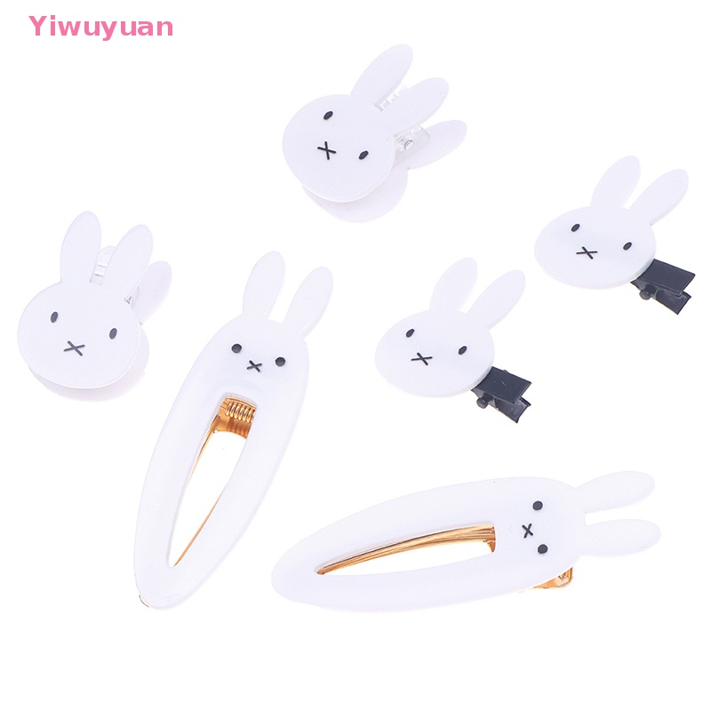 2 Kẹp Tóc Hình Thỏ Trắng Cho Bé Gái Mới