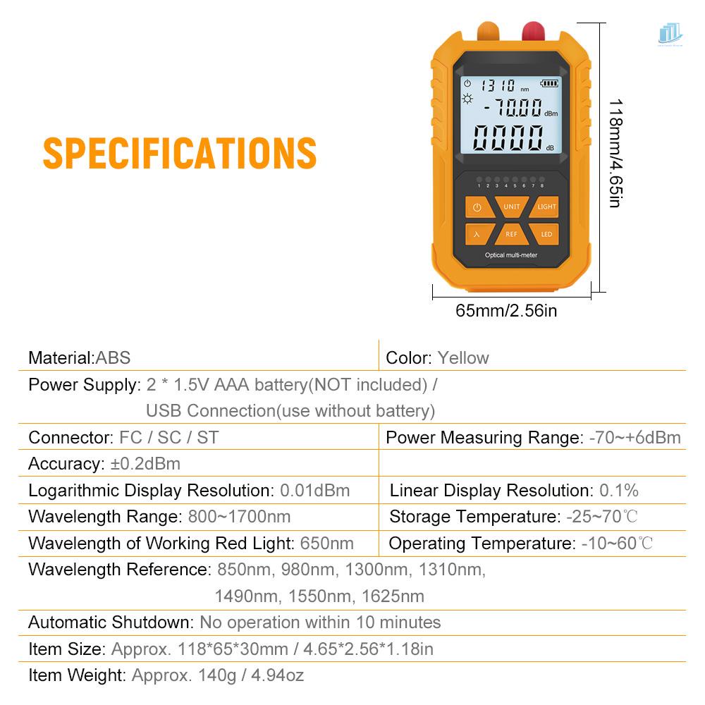 Thiết Bị Kiểm Tra Nguồn Điện Cầm Tay (s2mwvn) Với Đèn Đỏ 5km - 70 ~ + 6dBm Mini