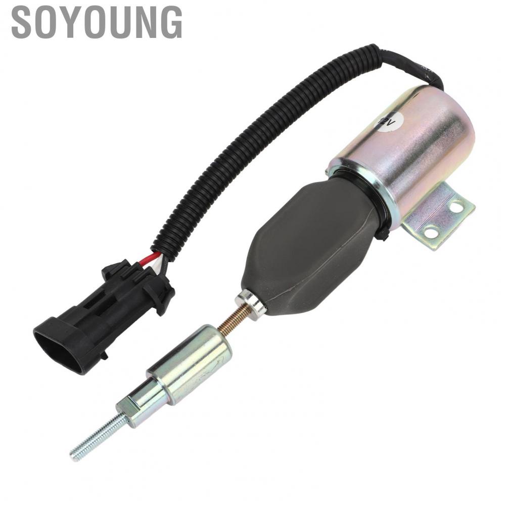 Soyoung Fuel Stop Solenoid  Shut Off Stable Efficient DC 12V Standard Size 1751ES 12E6UC4B1S5 for Replacement