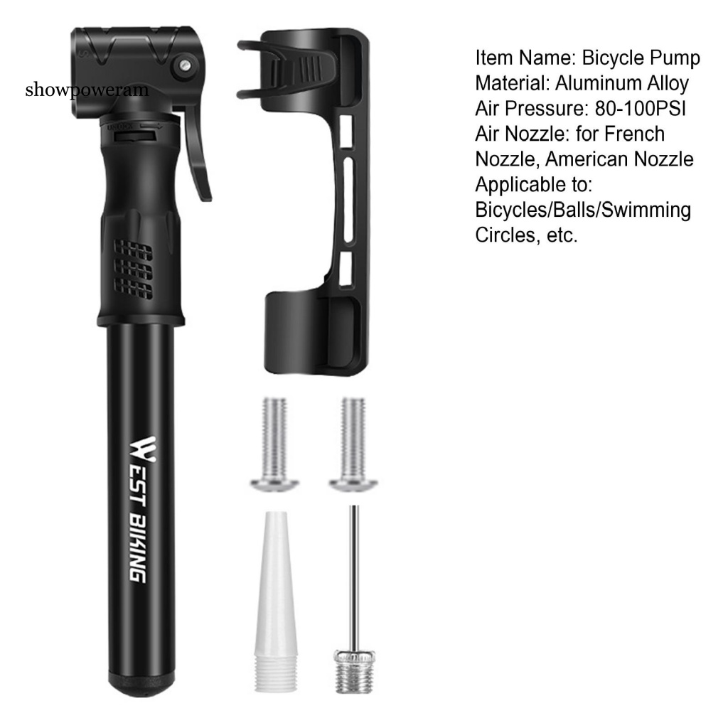 1 Bộ Bơm Hơi Xe Đạp 80-100PSI Thiết Kế Di Động Tiện Dụng