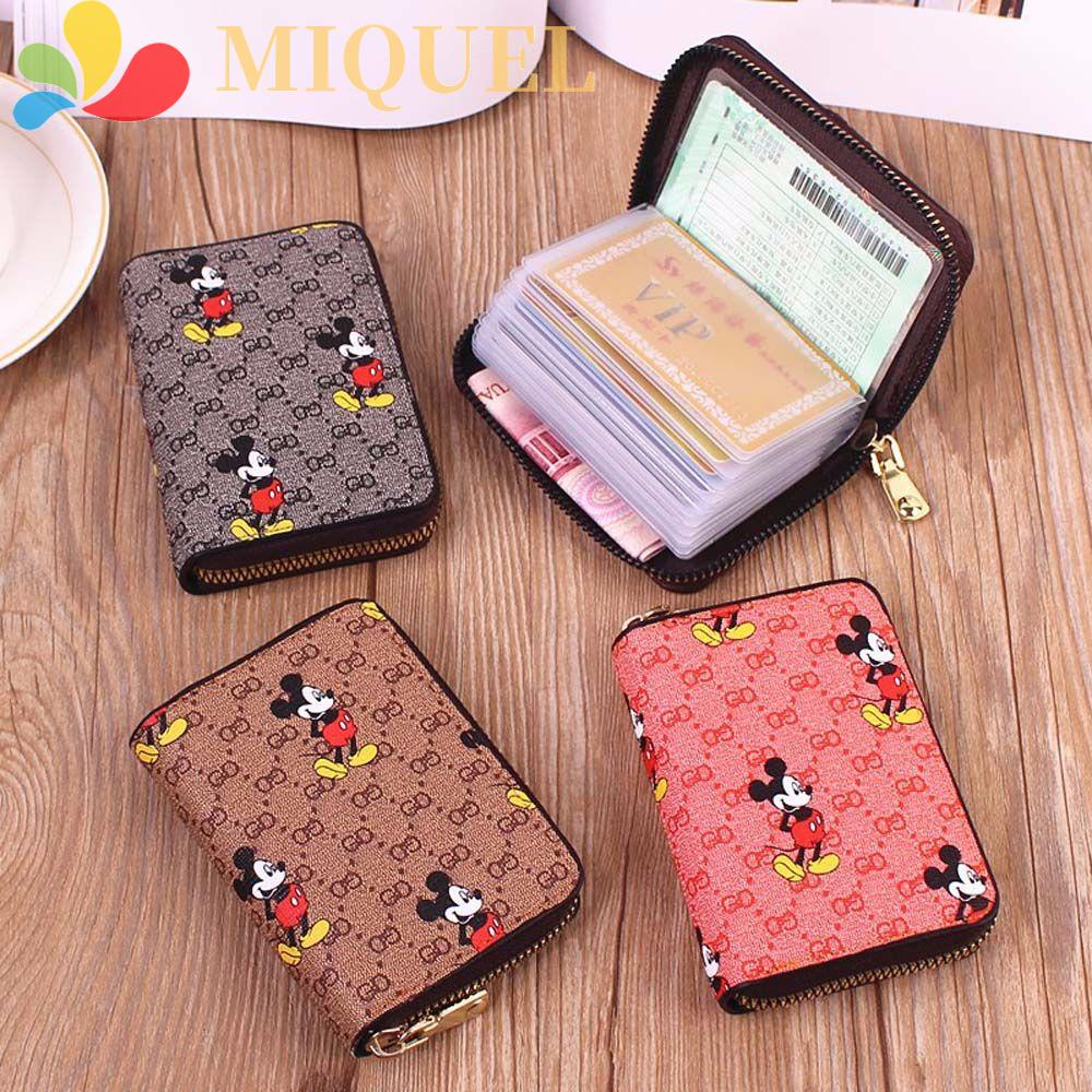 Ví Ngắn Đựng Thẻ / Tiền Xu Cỡ Lớn In Hoạt Hình Mickey Kiểu Hàn Quốc Dễ Thương Cho Nam Giá Đỡ