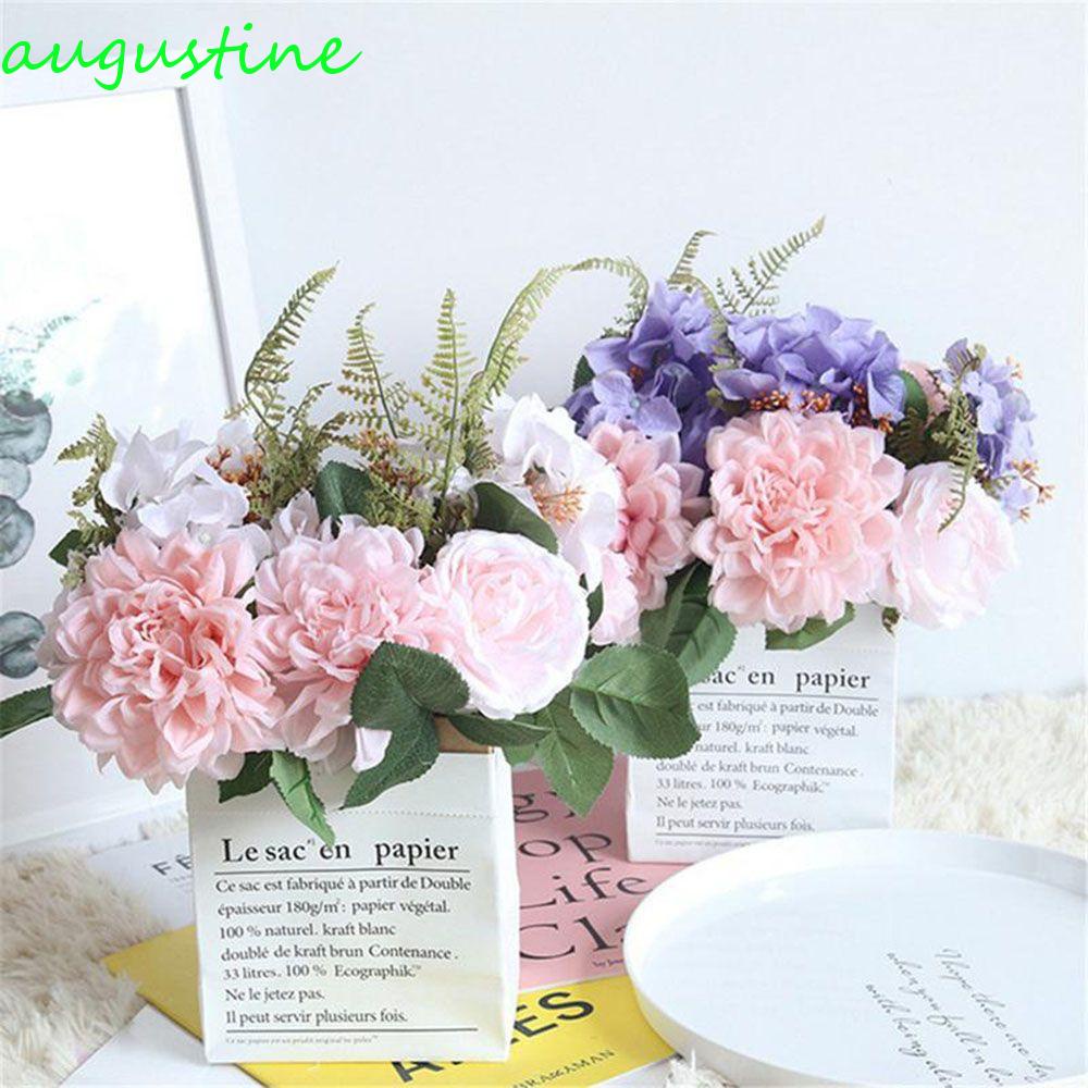 Giỏ Giấy Kraft Hai Lớp Trồng Cây Hoa AUGUSTINE Phong Cách Bắc Âu