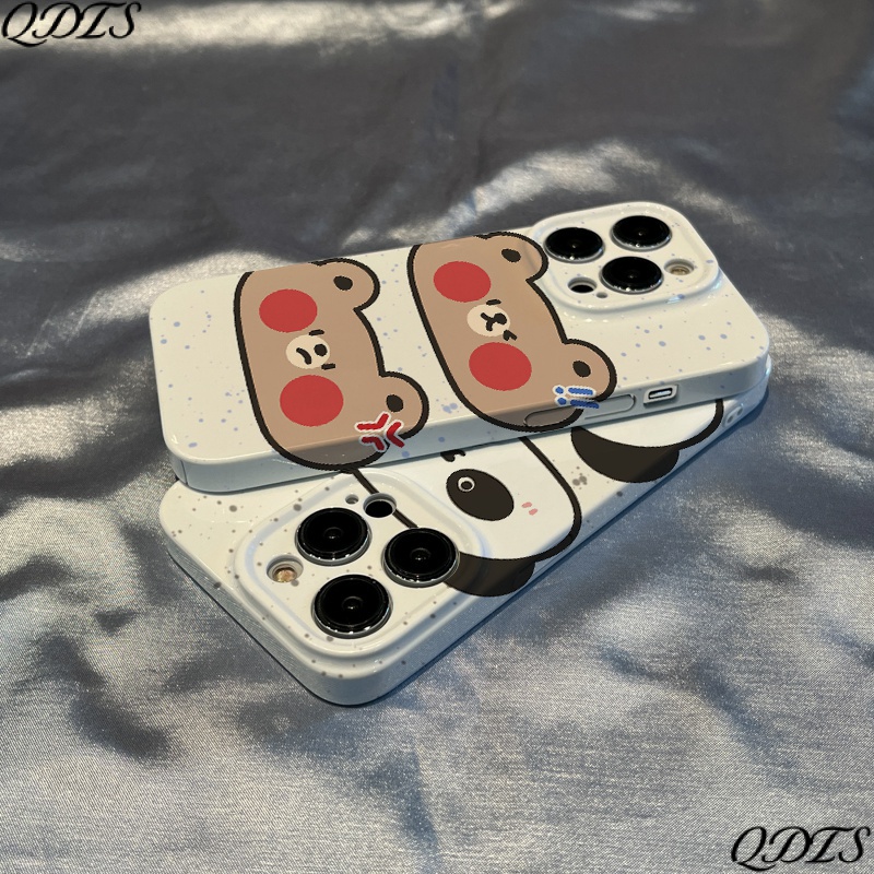 Ốp Điện Thoại Siêu Mỏng In Hình Gấu Hoạt Hình Vui Nhộn Cho Apple 14pro 78 12 Iphone13Max11 V86L