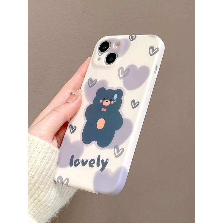 Ốp Điện Thoại Cứng Họa Tiết Hoạt Hình Chú Gấu Kiểu Graffiti Cho iPhone137 11 8p max Z1PA 14pro