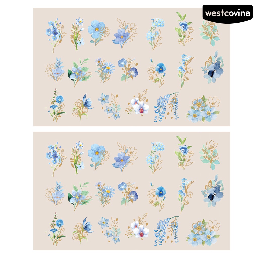 [COD]♪Túi 40 Miếng Dán Tự Dính Chống Thấm Nước Họa Tiết Hoa Xinh Xắn Trang Trí Đa Ứng Dụng