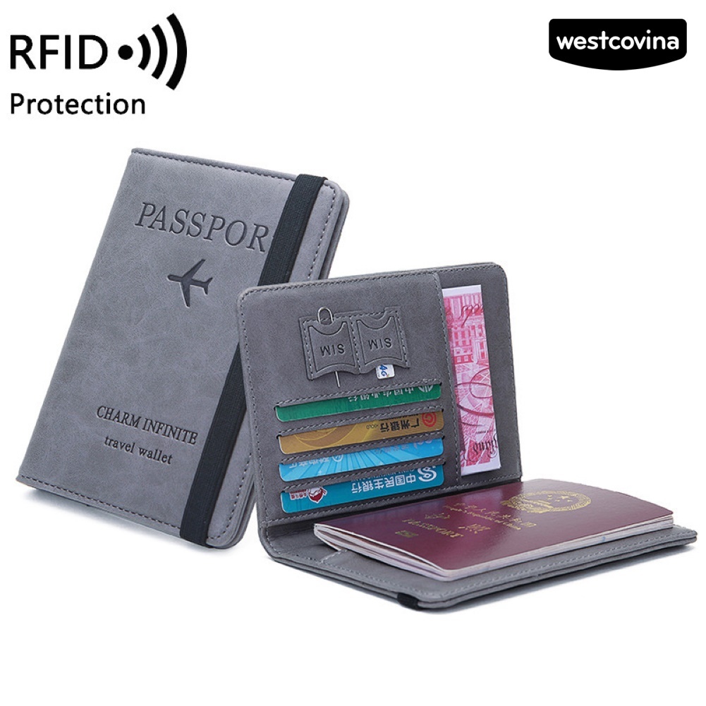 [COD]♪Ốp Bọc Hộ Chiếu Giả Da Tiện Lợi