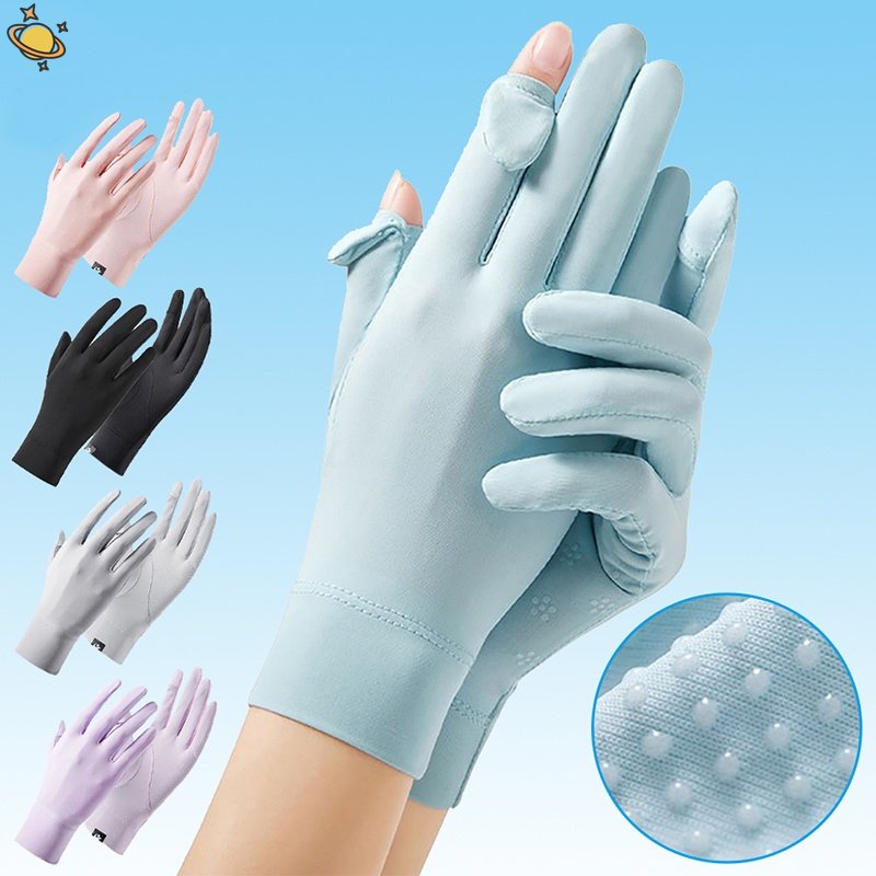 Găng Tay Lái Xe Chống Tia Cực Tím Thoáng Khí Chống Trượt Có Thể Chạm Màn Hình Cảm Ứng Dành Cho Nữ
