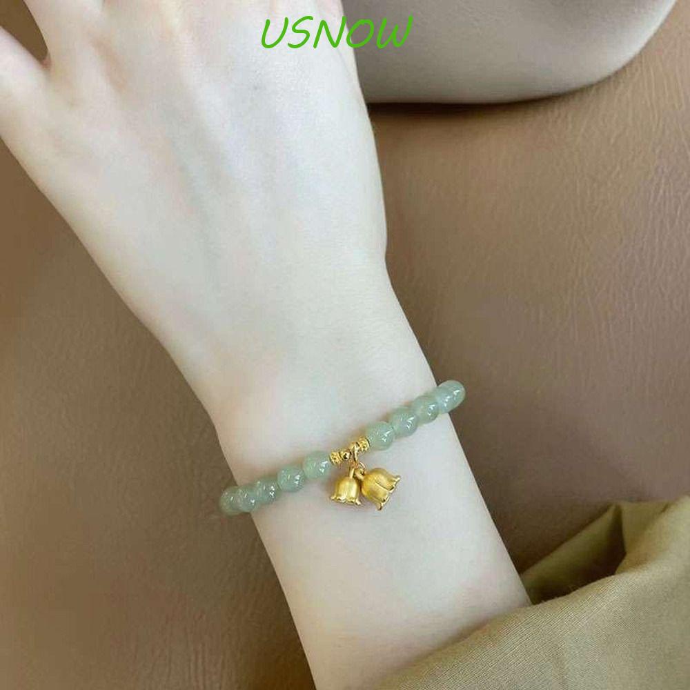 Vòng Tay Chuỗi Hạt Hoa Sen Co Giãn Thời Trang Thanh Lịch Cho Nữ