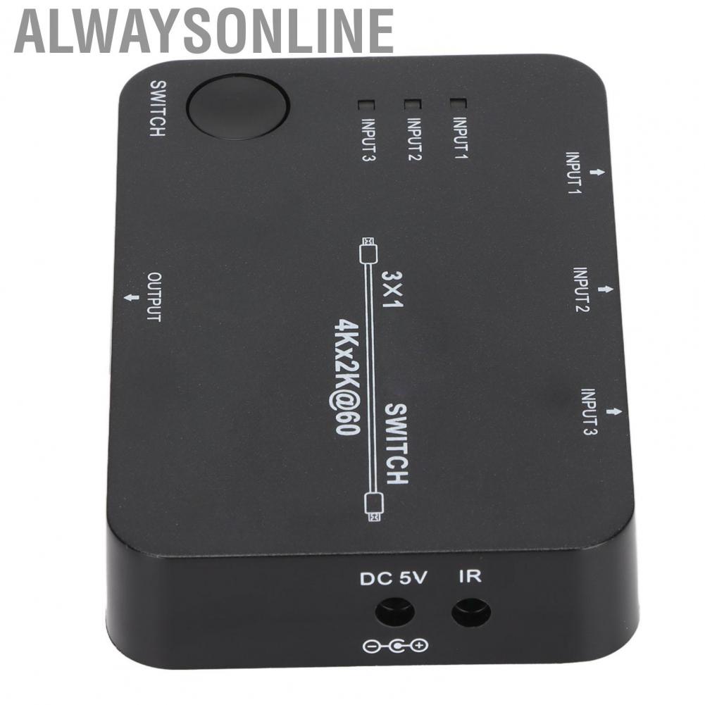 Alwaysonline HD Multimedia Interface Video Switcher  Converter 3 in 1 Out HDS B31 4K2K 60Hz for Conference System