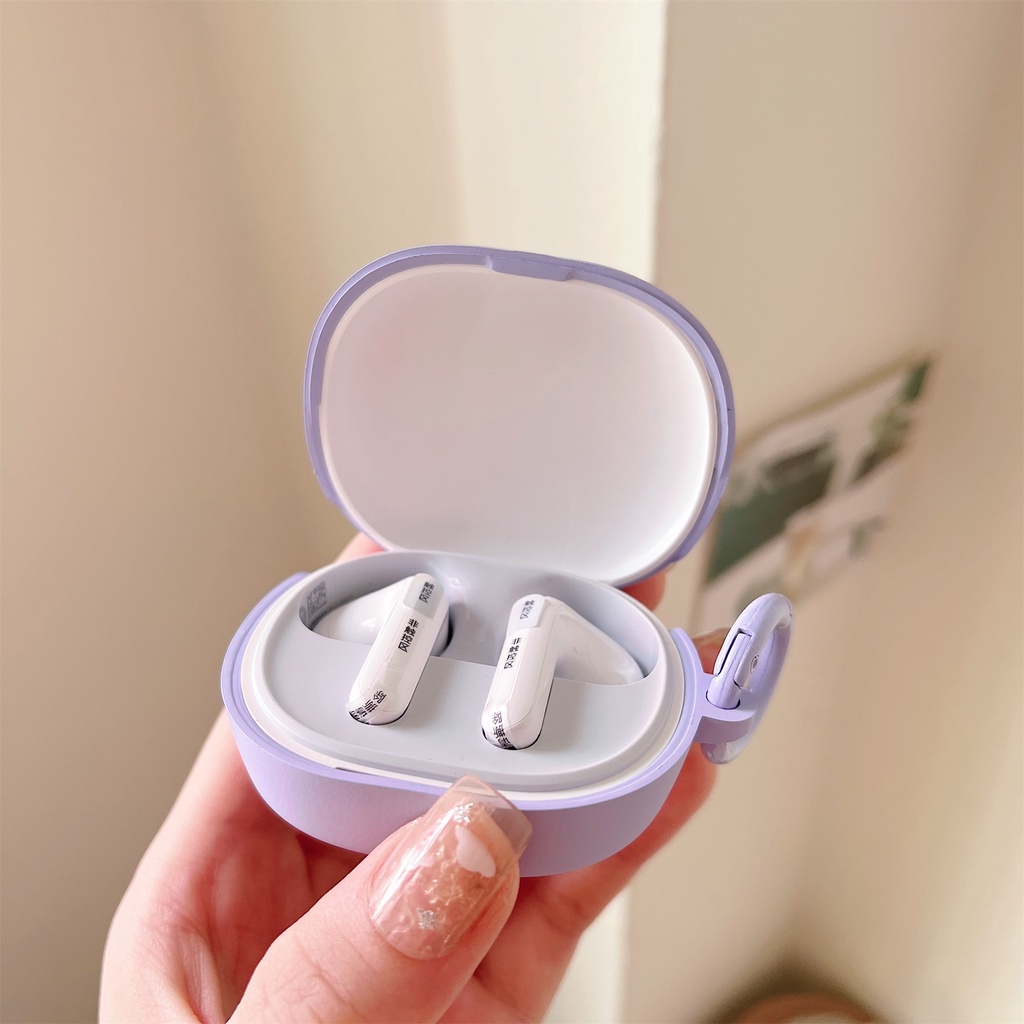 Vỏ Bảo Vệ Hộp Sạc Tai Nghe Bluetooth Không Dây Redmi buds4 lite TWS Bằng Silicon Mềm Màu Trơn