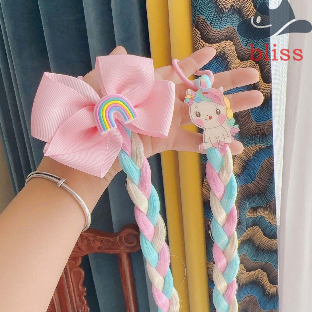 Tóc Giả Dài Bằng Cao Su Kiểu Dáng Hoạt Hình Dễ Thương Cho Bé