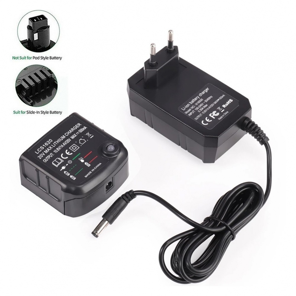 1 Bộ Sạc Pin Li-ion LBXR20 Màu Đen &amp; Decker LBXR20 Thay Thế 100V-240V