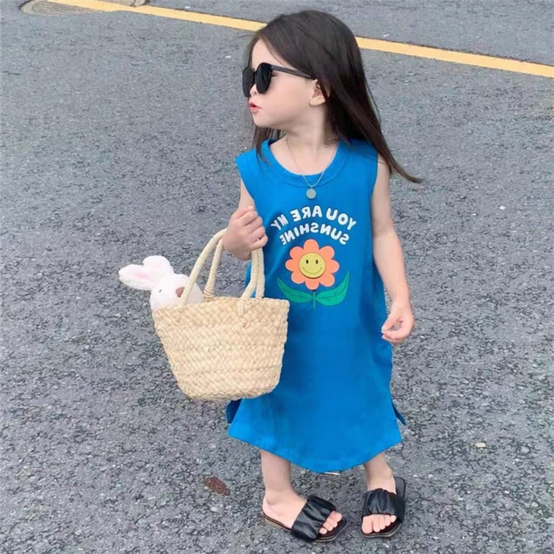 Đầm Thời Trang Mùa Hè Hàn Quốc Thoải Mái Dành Cho Bé Gái