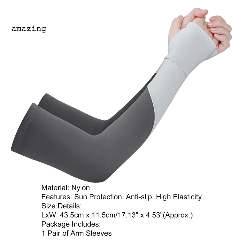 1 Cặp Ống Tay Áo Silicone Chống Trượt Màu Tương Phản Khi Đạp Xe / Câu Cá