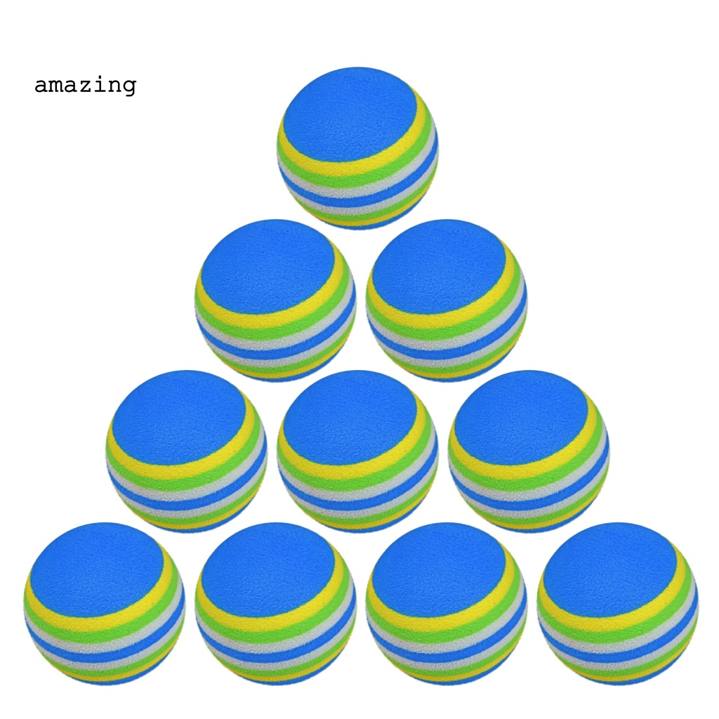 Set 10 Quả Bóng Golf Bằng EVA Mềm Nhiều Màu Sắc Dùng Tập Thể Thao Trong Nhà