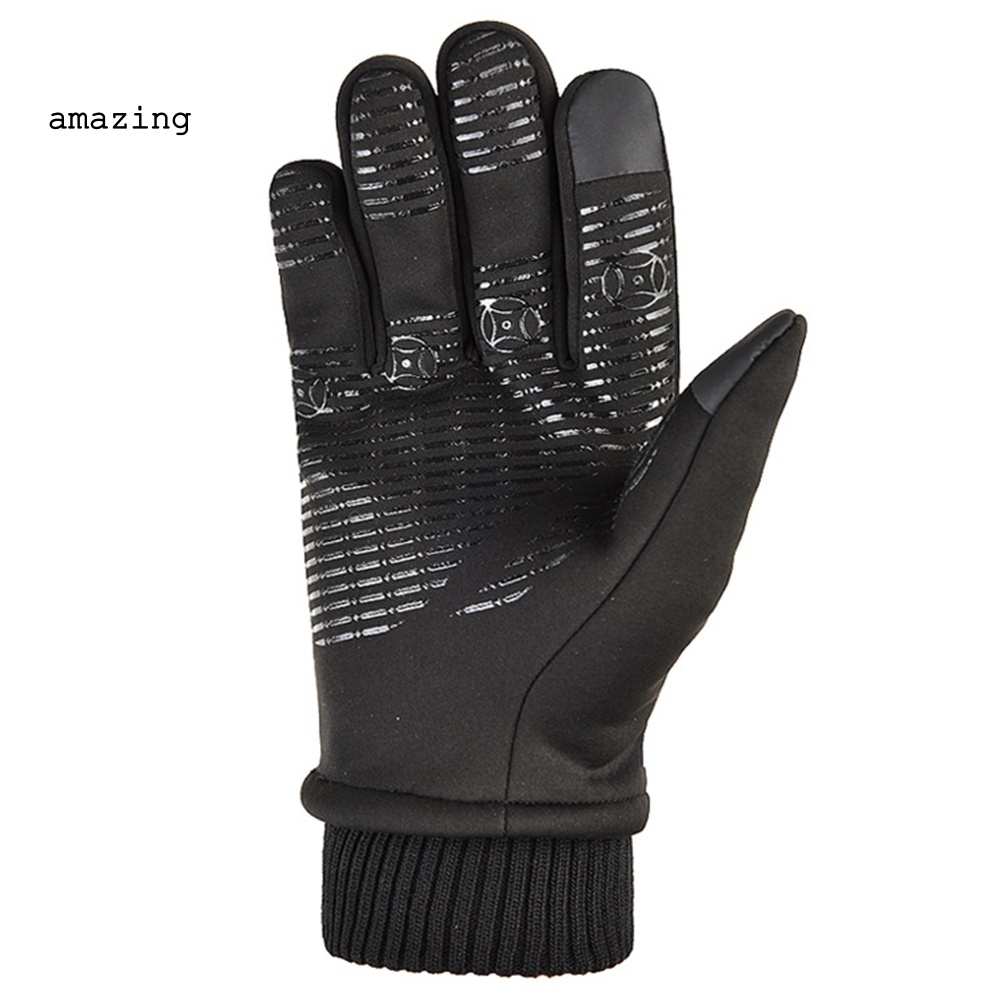Găng Tay Thể Thao Bằng Nhung Chống Nước Chống Trượt Giữ Ấm Cho Nam Nữ