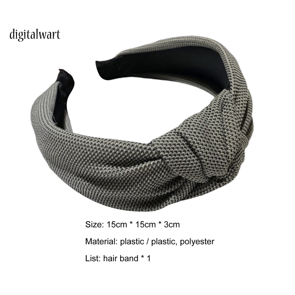 Kỹ Thuật Số| Băng Đô Cài Tóc Dệt Kim Kiểu Thắt Nút Màu Sắc Tinh Khiết Cổ Điển