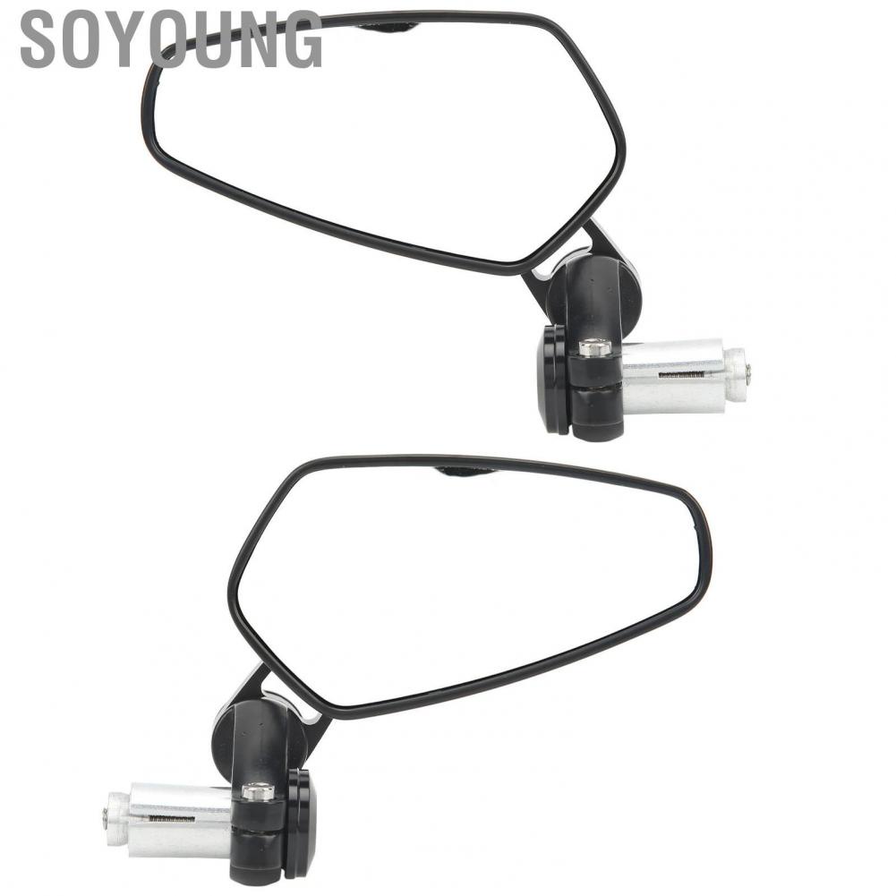 Soyoung Motorcycle Rear View Mirror  22mm Handle Bar End Mirrors Adjustable Angle Black Housing Shockproof  for MT03 MT07 FZ07 MT09